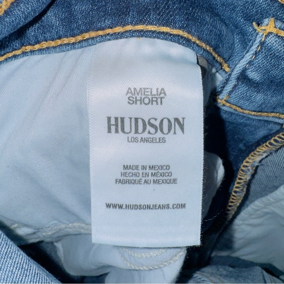 Hudson Jeans Medium Wash Denim Mid Rise Amelia Bermuda Shorts size 25 - Picture 2 of 4